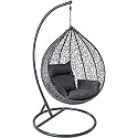 Airwing Swing Chair The Ultimate Single Seater Swing Chair With Stand,Cushion &amp; Hook For Indoor &amp; Outdoor Relaxation In Living Rooms,Balconies,Gardens,Pack Of 1 (Multicolour) - Rattan