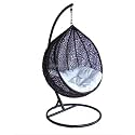 Airwing Swing Chair The Ultimate Single Seater Swing Chair With Stand,Cushion &amp; Hook For Indoor &amp; Outdoor Relaxation In Living Rooms,Balconies,Gardens,Pack Of 1 (Multicolour) - Rattan