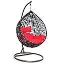 Furniture Single Seater Swing Chair with Stand &amp; Cushion &amp; Hook Outdoor || Indoor || Balcony || Garden || Living Room||