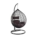 Rattan Furniture Single Seater Swing Chair Hammock Swing Chair With Stand & Cushion Hammock Hanging Jhula For Indoor, Outdoor, Balcony,Home, Patio, Yard, Balcony, Garden