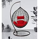 Furniture Swing Chair with Stand &amp; Hook-Outdoor/Indoor/Balcony/Garden/Patio (Standard) Rattan Wicker/Hanging Swing Chair with Cushions