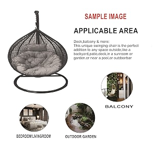 airwing swing chair the ultimate single seater swing chair with standcushion amp hook for indoor amp outdoor relaxation in living roomsbalconiesgardenspack of 1 multicolour - rattan