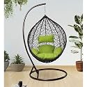 Airwing Swing Chair The Ultimate Single Seater Swing Chair With Stand,Cushion &amp; Hook For Indoor &amp; Outdoor Relaxation In Living Rooms,Balconies,Gardens,Pack Of 1 (Multicolour) - Rattan