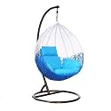 Airwing Swing Chair The Ultimate Single Seater Swing Chair With Stand,Cushion &amp; Hook For Indoor &amp; Outdoor Relaxation In Living Rooms,Balconies,Gardens,Pack Of 1 (Multicolour) - Rattan