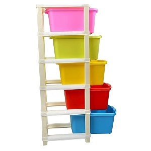 bhakti plastic multipurpose storage modular drawer with large space and anti-slip shoes 5