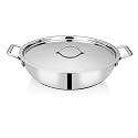 Bhalaria Food Grade Stainless Steel Triply Kadai with Lid & Handle - 22Cm, 2.5 Ltr (Induction and Dishwasher Compatible)