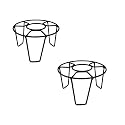 BHARAT INTERNATIONAL INDUSTRY Metal Planters Square Shape Thick and Strong Leg |Black Stand Stylish Gamla Planters Perfect Stand For Planter indoor and Outdoor | (O-RS- Black, Set of 6) (Set of 2) (Set of 2)