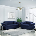 Bharat Lifestyle Alina Leatherette 3 + 2 Sofa Set (Blue, DIY(Do-It-Yourself))