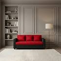 Bharat Lifestyle Tulip Fabric 3 Seater Red