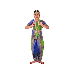 BHARATANATYAMWORLD Bharatnatyam Readymade Blue Green China