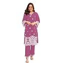 BHARVITA Women39s Cotton Lucknowi Embroidered Chikankari Work