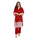 BHARVITA Women39s Cotton Lucknowi Embroidered Chikankari Work