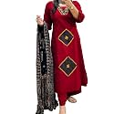 BHARVITA Women39s Rayon Handwork Embroidered and Printed