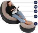 bhatla stores PVC 2 Seater Inflatable Sofa (Color - Black, Knock Down)