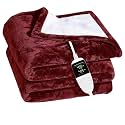 Bhaven creations Double Electric Blanket, with 6 Heating Levels and 2-10 Hours Time Settings, Flannel to Sherpa Super Cozy Heated Blanket Machine Washable with 5 Year Warranty 60x60 inch (MAROON?)