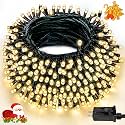 BHCLIGHT Extra-Long Connectable 99FT 240LED Christmas String Lights Outdoor/Indoor, Timer &amp; Memory &amp; 8 Modes, Warm White String Lights Waterproof Green Wire Tree Lights for Xmas Holiday Yard Party