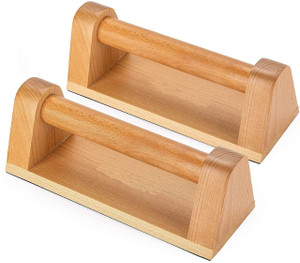 bhgnvosh push-up stand2 pcs wood pushup bars non-slip base home workout equipment push-up bar