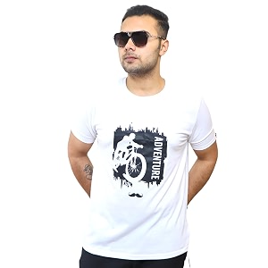 Adventure Printed Round Neck Cotton Men T-Shirt