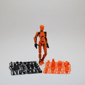 bhootia dummy 13 action figure robot build yourself toy3d printed 525inches orange