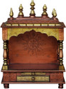Bhumika (Mandir) Temple for Home Pooja, Aarti Door & Drawer Solid Wood Home Temple (Height: 55.88, DIY(Do-It-Yourself))