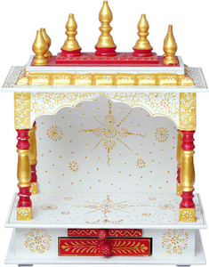 bhumika mandir temple for home pooja arti with drawer solid wood home temple