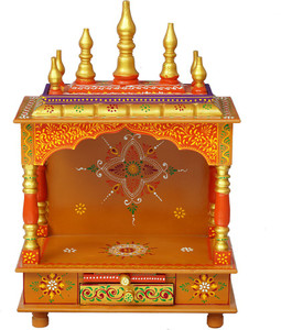 bhumika mandir temple for home pooja arti with drawer solid wood home temple height 5588 diydo-it-yourself
