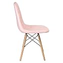 Eames Replica Beechwood Cushioned Dining Chair - Light Peach Color