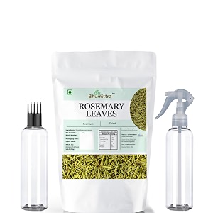 bhumittra rosemary leaves with free trigger spray bottle amp applicator bottle  rosemary for food hair care herbal tea  50 grams