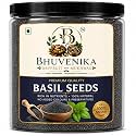 Bhuvenika Dry Fruits &amp; Mukhwas Basil Seeds | Tukmaria Seed | Sabja Seeds | Reduces Body Heat (1000, Grams)