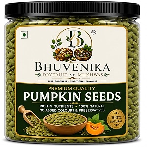 bhuvenika dry fruits amp mukhwas premium pumpkin seeds 1kg natural kaddu seeds for eating  high protein snack vegan superfood roasted or raw use
