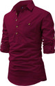 BHUVIKOO Men Solid Straight Kurta