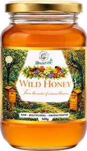 bhuvinam wild honey multiflora  100 pure  natural  raw  unprocessed 500 g