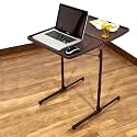 Metal Table Dual Top Multipurpose Laptop Study Dinning Portable Table Strong Adjustable Height | (Brown)