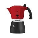 Bialetti Moka Pot 4 Cup (180ml) Red Aluminium Stovetop Coffee Maker with Brikka System for Espresso Cream