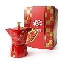 Bialetti Moka Express Iconic Italian Stovetop Espresso Maker (Red/Gold, 3 Cups)