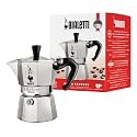 Bialetti - Moka Express: Iconic Stovetop Espresso Maker, Makes Real Italian Coffee, Moka Pot 1 Cup (2 Oz - 60 Ml), Aluminium, Silver