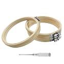 Biaungdo 6 Inch Embroidery Hoops, Round Wood, 6 Pieces