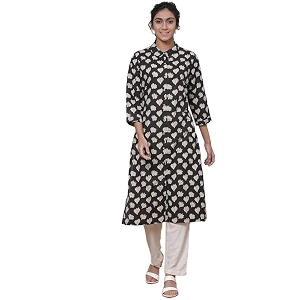 BIBA Cotton Printed Straight Casual Kurtas