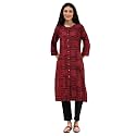 BIBA Dyed Cotton Straight Casual Kurtas