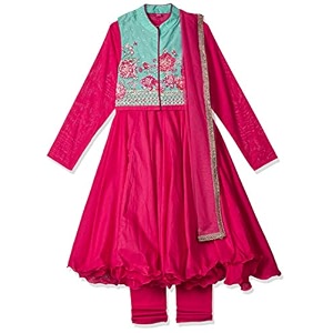BIBA Girls Cotton Salwar Suit Set