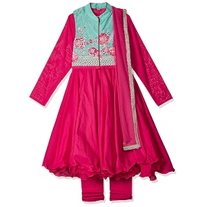 BIBA Girls Cotton Salwar Suit Set