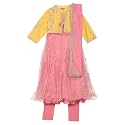BIBA Girl Cotton Anarkali Solid Suit Set