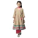 BIBA Cotton Printed A-Line Semi-Formal Kurta With