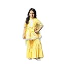 BIBA Girl Polyester Peplum Printed Suit Set