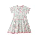 BIBA Girl Cotton Tiered Printed Dress