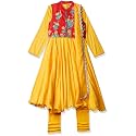 BIBA Girls Cotton Anarkali Salwar Suit Set