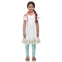 BIBA Girls Cotton Straight Salwar Suit Set