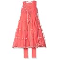 Biba Girls Cotton Angrakha Salwar Suit Set (Kw2781_Coral_5, Coral, 4 Years-5 Years)