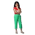 BIBA Girls Regular Mid Rise Cotton Blend