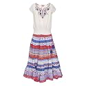 BIBA GIRL PRINTED FLARED KID(KW3238_WHITE_5)